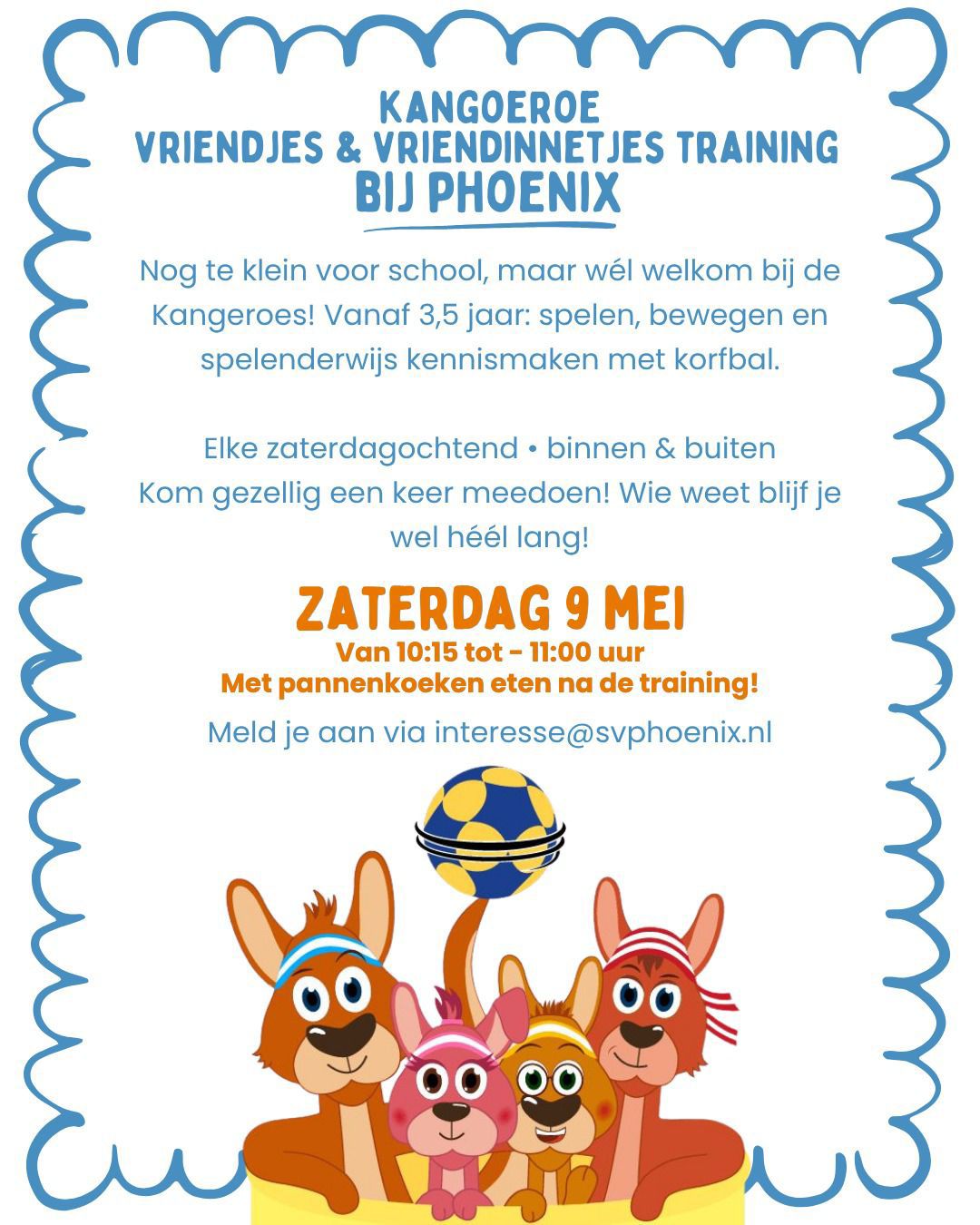 Kangoeroe training met vriendjes en vriendinnetjes