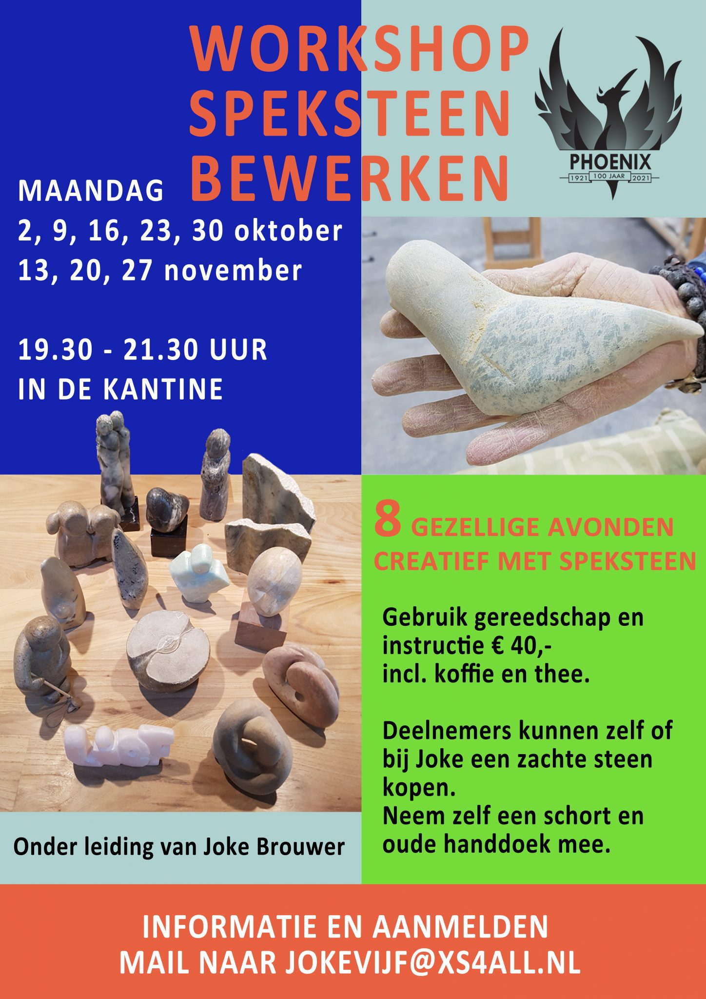 Workshop speksteen bewerken